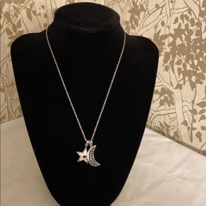 The stars and the moon dark sapphires necklace